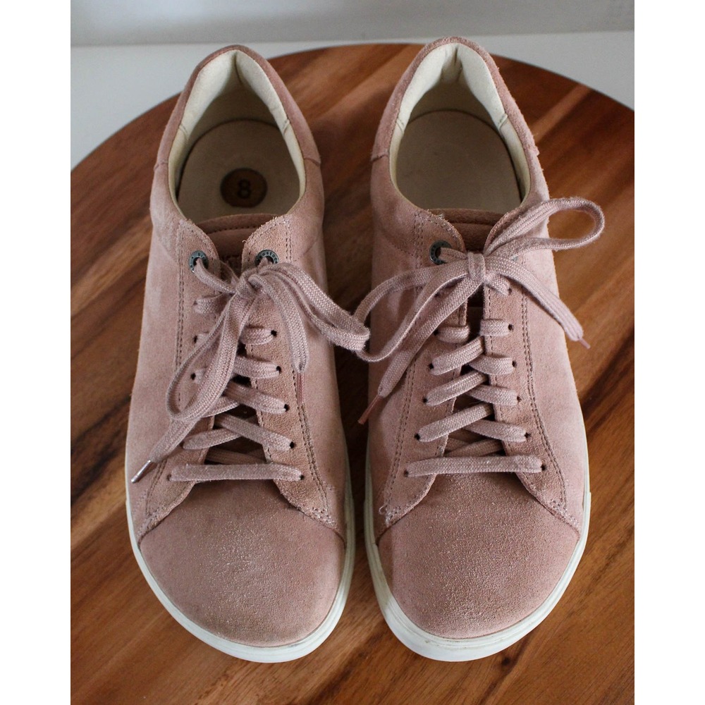 Birkenstock Bend Low Sneakers 41 N / W 10 / M 8 Pink Suede Lace Up Casual Shoes - Picture 2 of 9